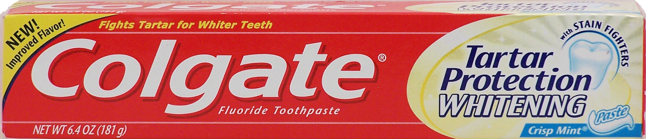 Colgate&nbsp;&nbsp;fluoride toothpaste, tartar control whitening, crisp mint flavor Full-Size Picture
